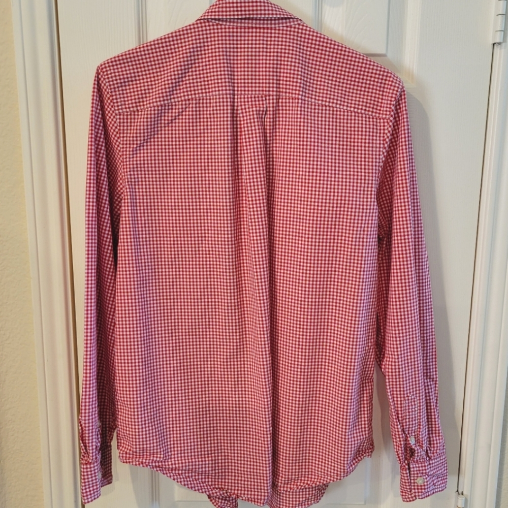 Ralph Lauren Youth XL Dress Shirt - Sz 18 - 20 Red And White Checked Shirt - Picture 3 of 4